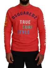 T-shirt Dsquared² à manches longues, imprimé coloré orange.
