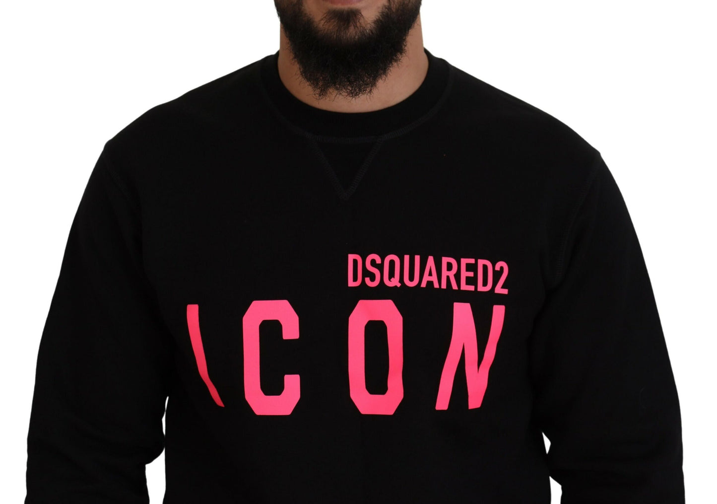 Pull en jersey à manches longues noir imprimé Dsquared²