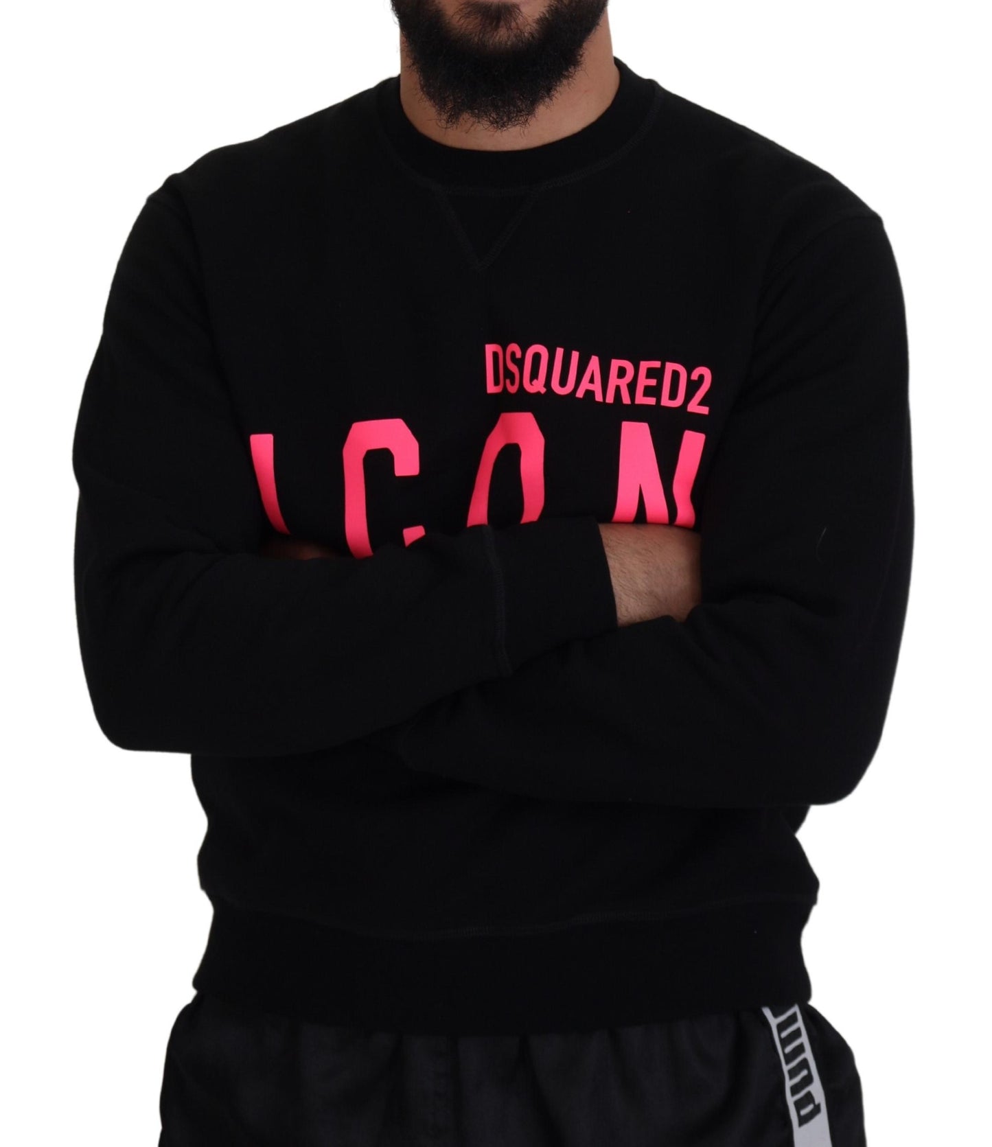 Pull en jersey à manches longues noir imprimé Dsquared²