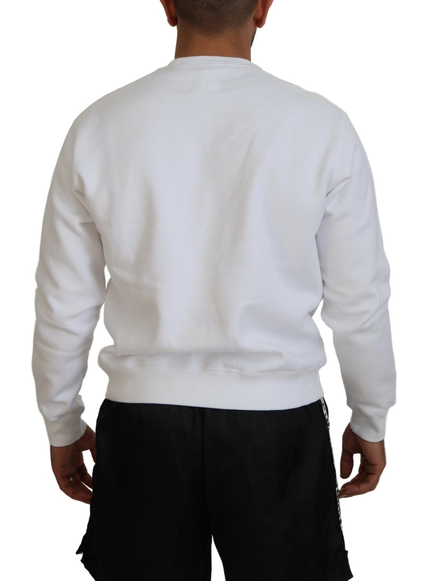 Dsquared² Witte gebreide trui met lange mouwen en opdruk
