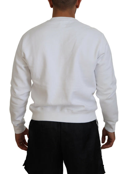 Dsquared² Witte gebreide trui met lange mouwen en opdruk