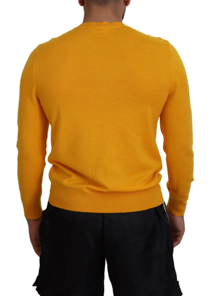 Pull en laine à manches longues pour homme, couleur orange, Dsquared²