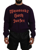 Pull en coton violet imprimé pour homme Dsquared²