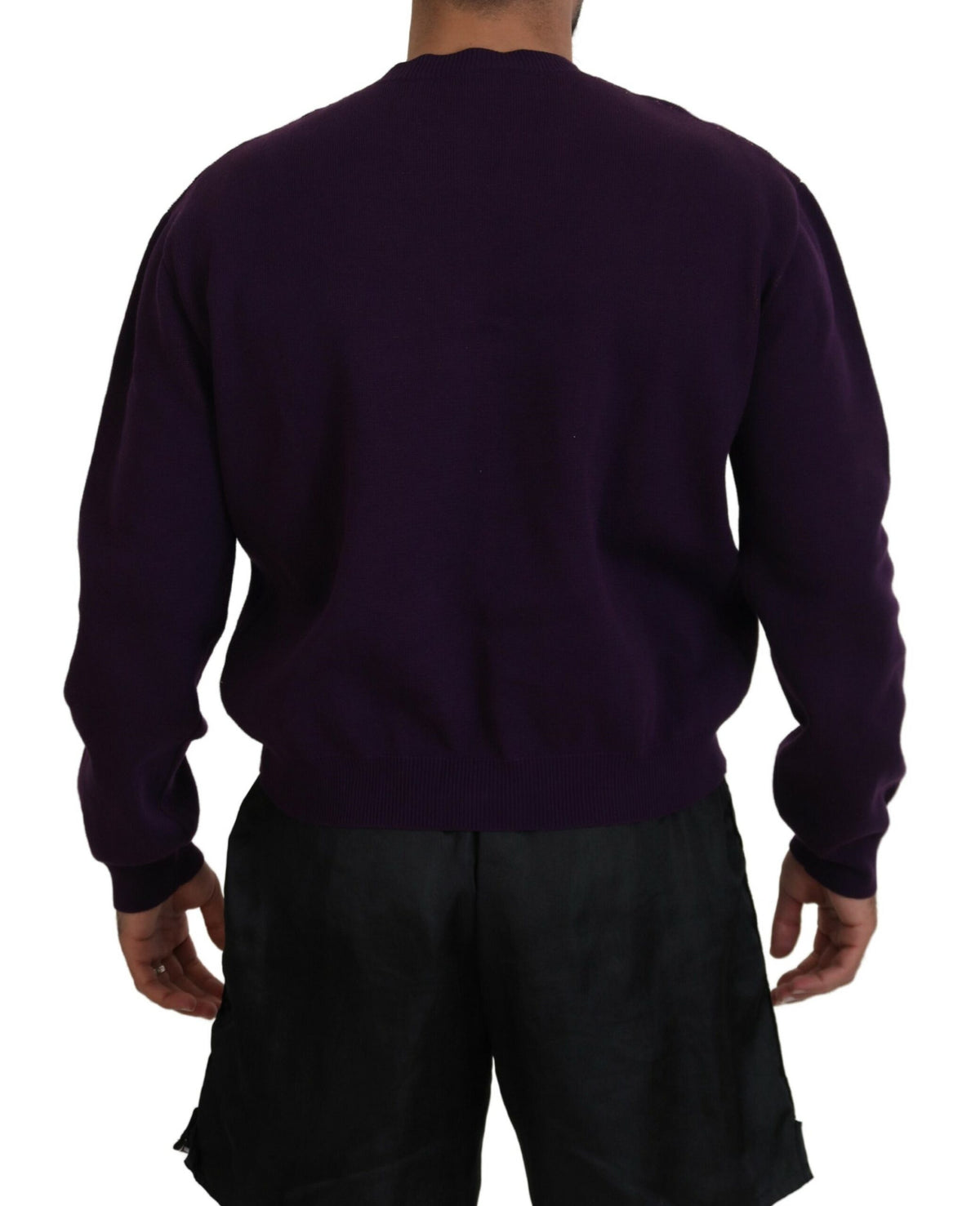 Pull en coton violet imprimé pour homme Dsquared²