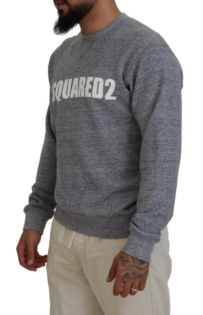 Pull en tricot gris pour homme Dsquared² avec strass.