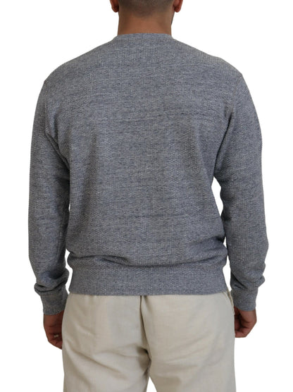 Pull en tricot gris pour homme Dsquared² avec strass.