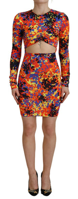 Robe Dsquared² Multicolore Batik à Manches Longues