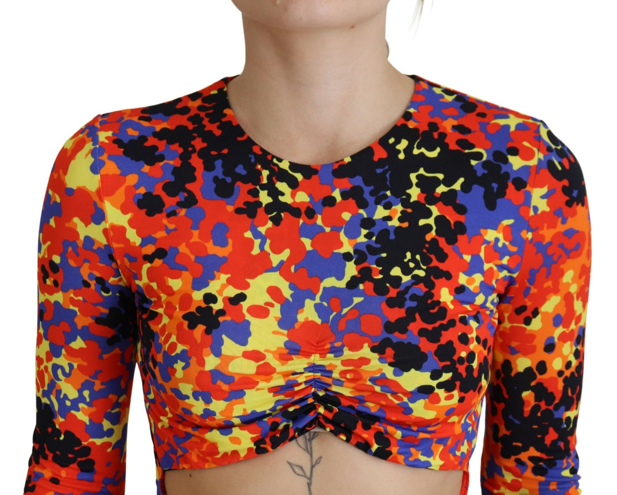 Robe Dsquared² Multicolore Batik à Manches Longues