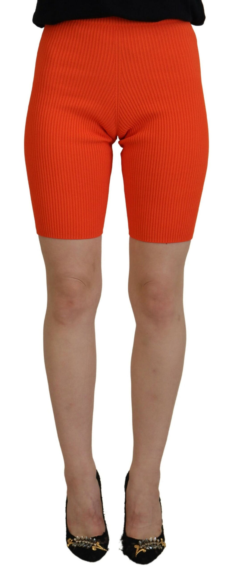 Dsquared² Orange Mid Waist Slim Fit Bermuda Shorts