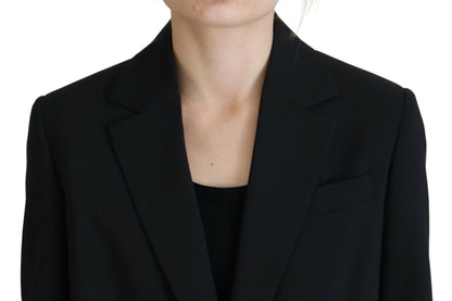 Veste blazer noire à fleurs à simple boutonnage de Dsquared²