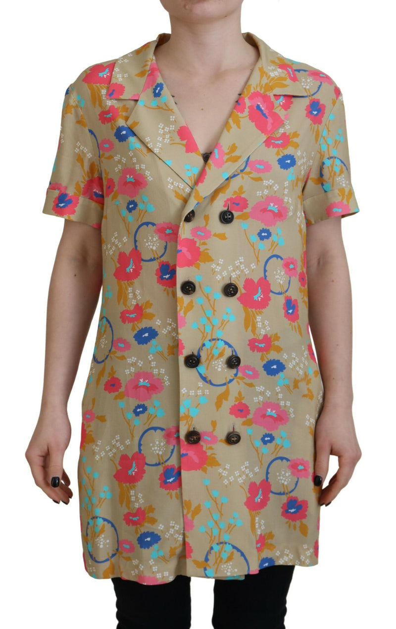 Dsquared² Multicolor Printed Long Blouse Top - Authentic Italian Style