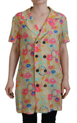 Dsquared² Multicolor Printed Long Blouse Top - Authentic Italian Style