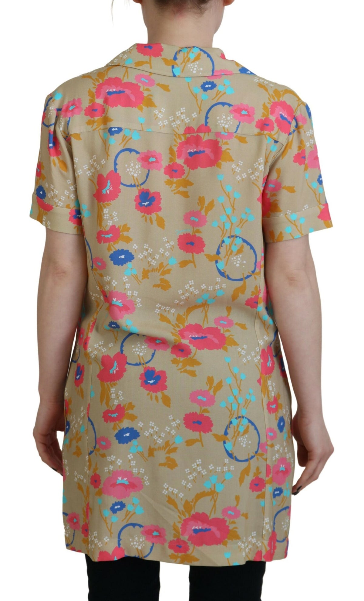 Dsquared² Multicolor Printed Long Blouse Top - Authentic Italian Style