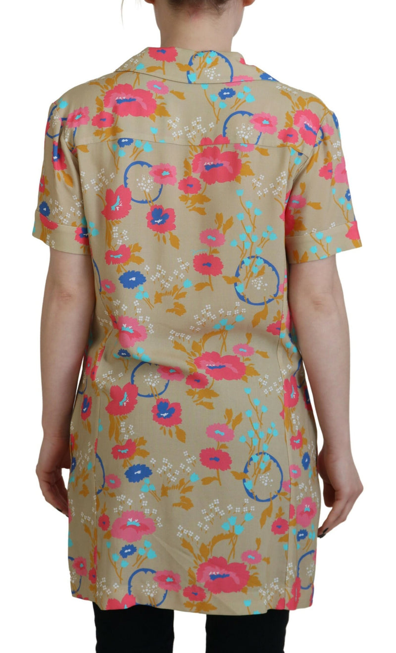 Dsquared² Multicolor Printed Long Blouse Top - Authentic Italian Style
