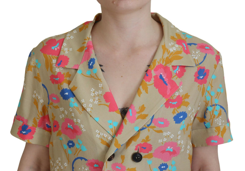 Dsquared² Multicolor Printed Long Blouse Top - Authentic Italian Style