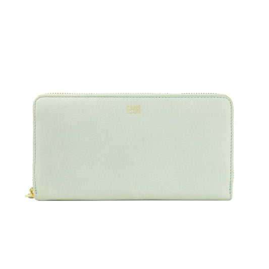 Portefeuille Cavalli Class en cuir de veau gris pour femme