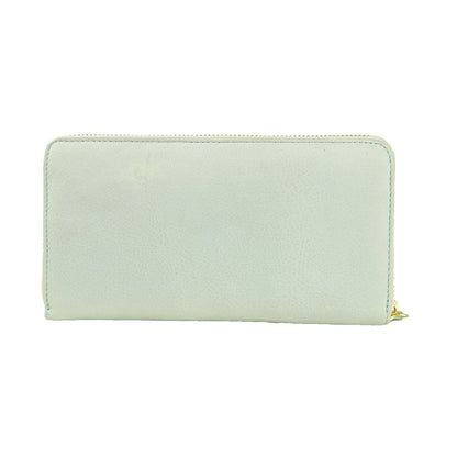 Portefeuille Cavalli Class en cuir de veau gris pour femme