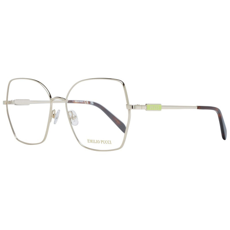 Emilio Pucci Gold Women Glasses Frame - Elegant Butterfly Design