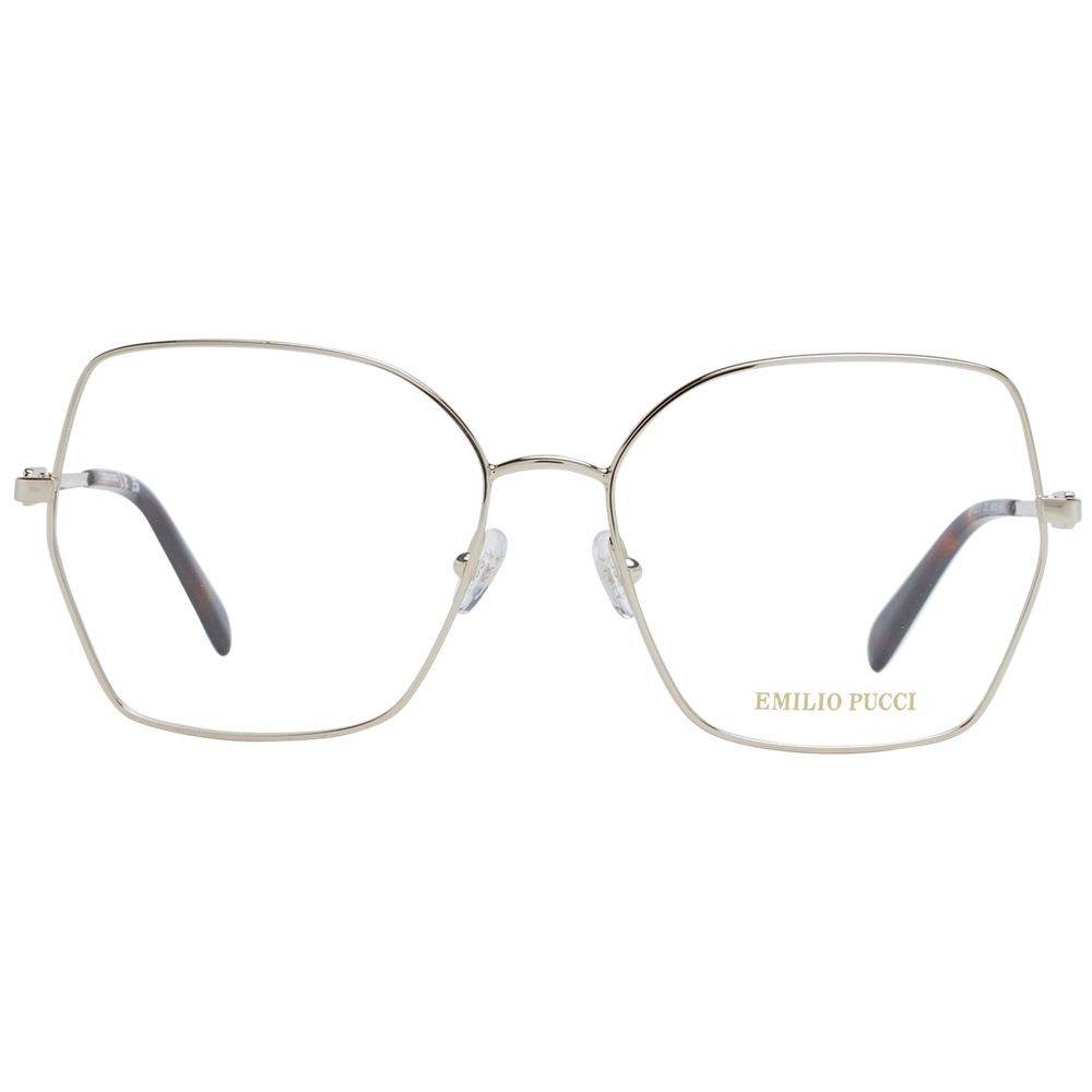 Emilio Pucci Gold Women Glasses Frame - Elegant Butterfly Design