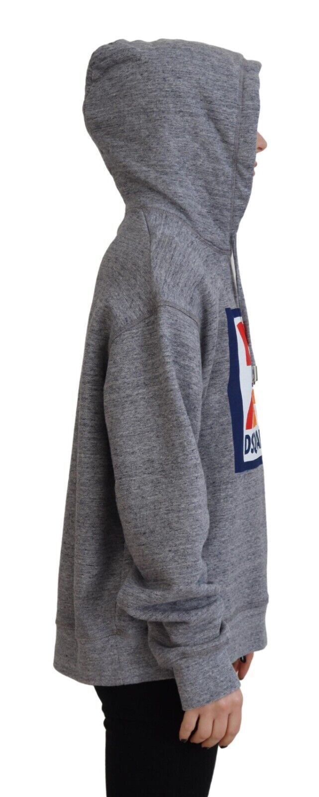 Dsquared² Sweatshirt à Capuche en Coton Gris avec Imprimé Logo