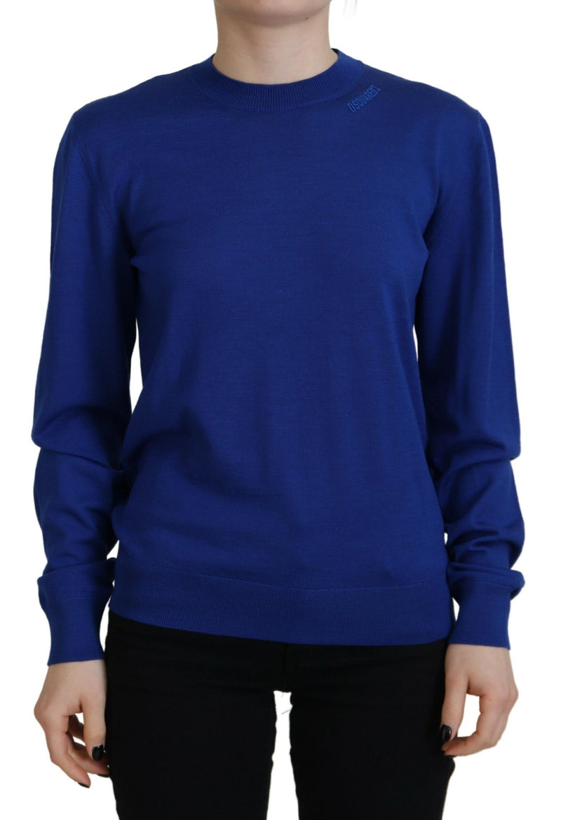 Dsquared² Pull Casual Bleu à Manches Longues Col Rond