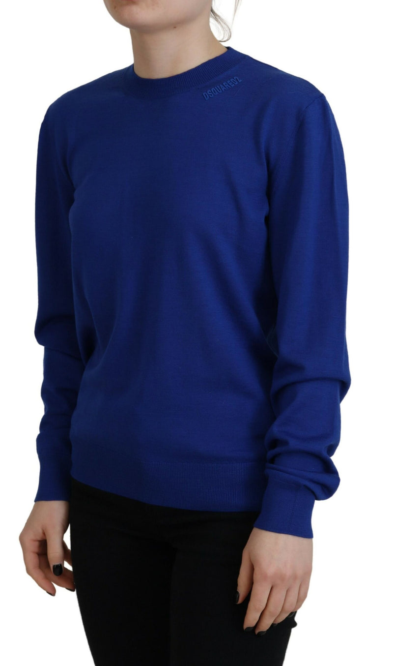 Dsquared² Pull Casual Bleu à Manches Longues Col Rond