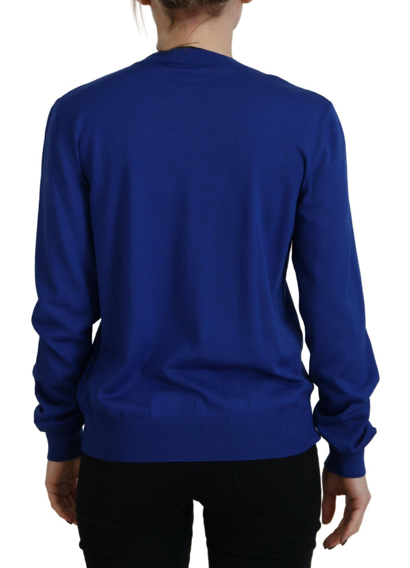 Dsquared² Pull Casual Bleu à Manches Longues Col Rond
