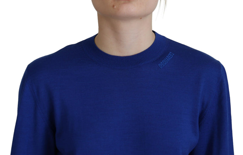 Dsquared² Pull Casual Bleu à Manches Longues Col Rond