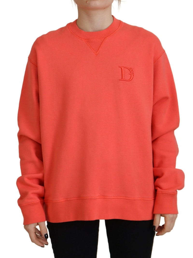 Dsquared² Pink Logo Embroidery Long Sleeve Sweater for Women