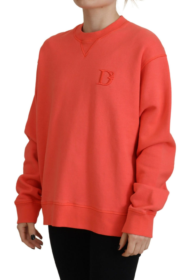 Dsquared² Pink Logo Embroidery Long Sleeve Sweater for Women