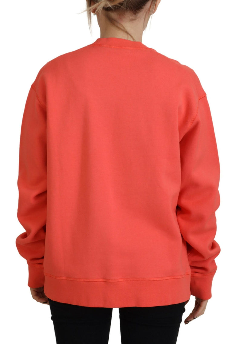 Dsquared² Pink Logo Embroidery Long Sleeve Sweater for Women