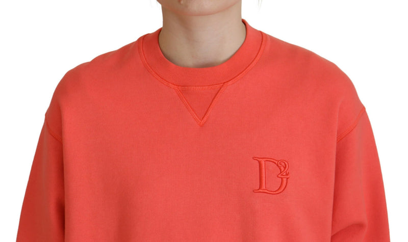 Dsquared² Pink Logo Embroidery Long Sleeve Sweater for Women