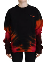 Dsquared² Black Tie Dye Logo Print Long Sleeve Sweater