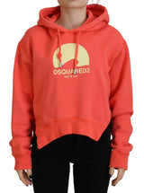 Dsquared² Sweatshirt à Capuche en Coton Rose avec Imprimé Logo