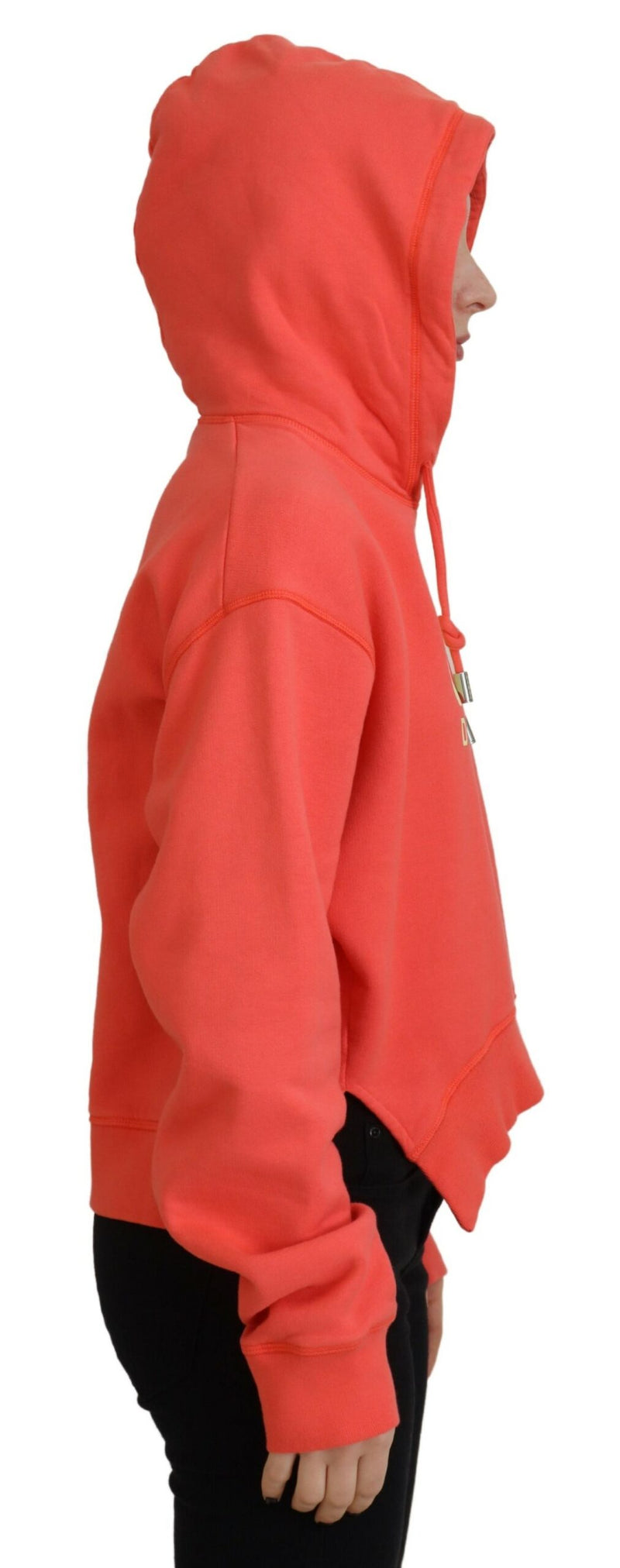 Dsquared² Sweatshirt à Capuche en Coton Rose avec Imprimé Logo