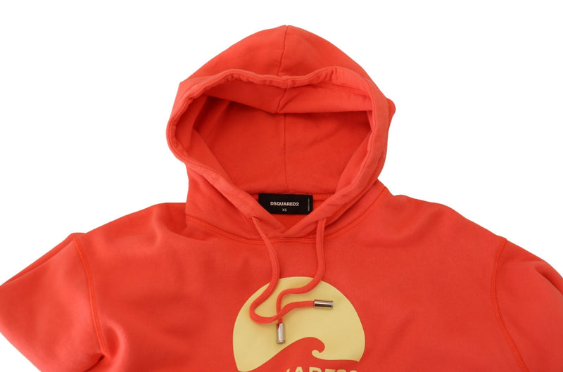 Dsquared² Sweatshirt à Capuche en Coton Rose avec Imprimé Logo