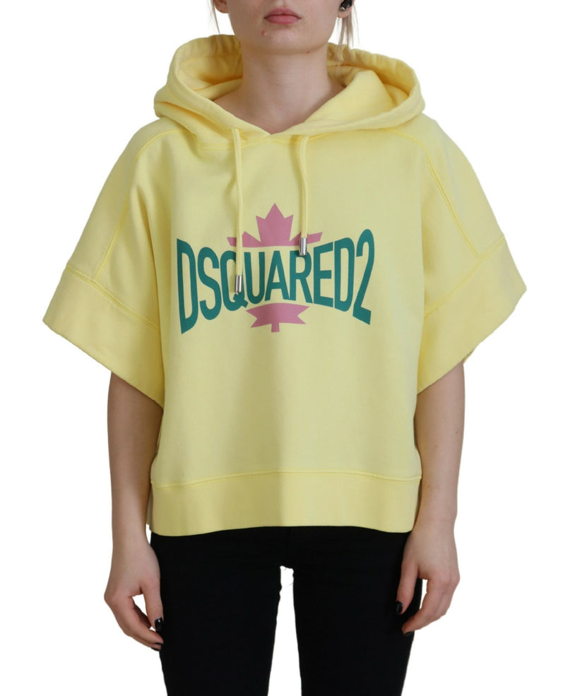 Dsquared² Sweatshirt à Capuche en Coton Jaune avec Logo