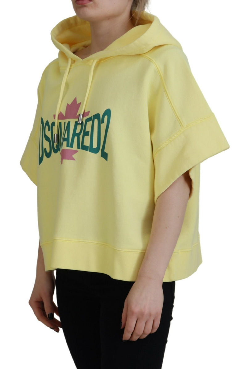 Dsquared² Sweatshirt à Capuche en Coton Jaune avec Logo