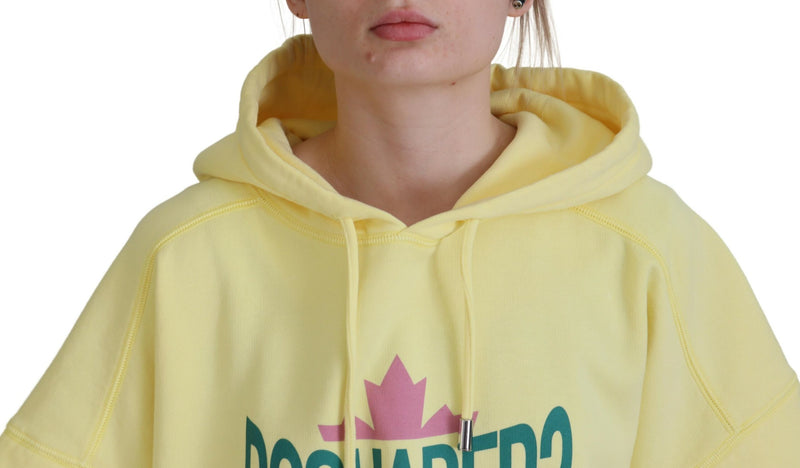 Dsquared² Sweatshirt à Capuche en Coton Jaune avec Logo