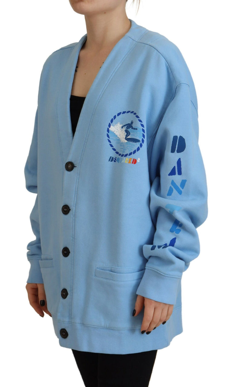 Dsquared² Cardigan en Coton Bleu - Élégance et Confort