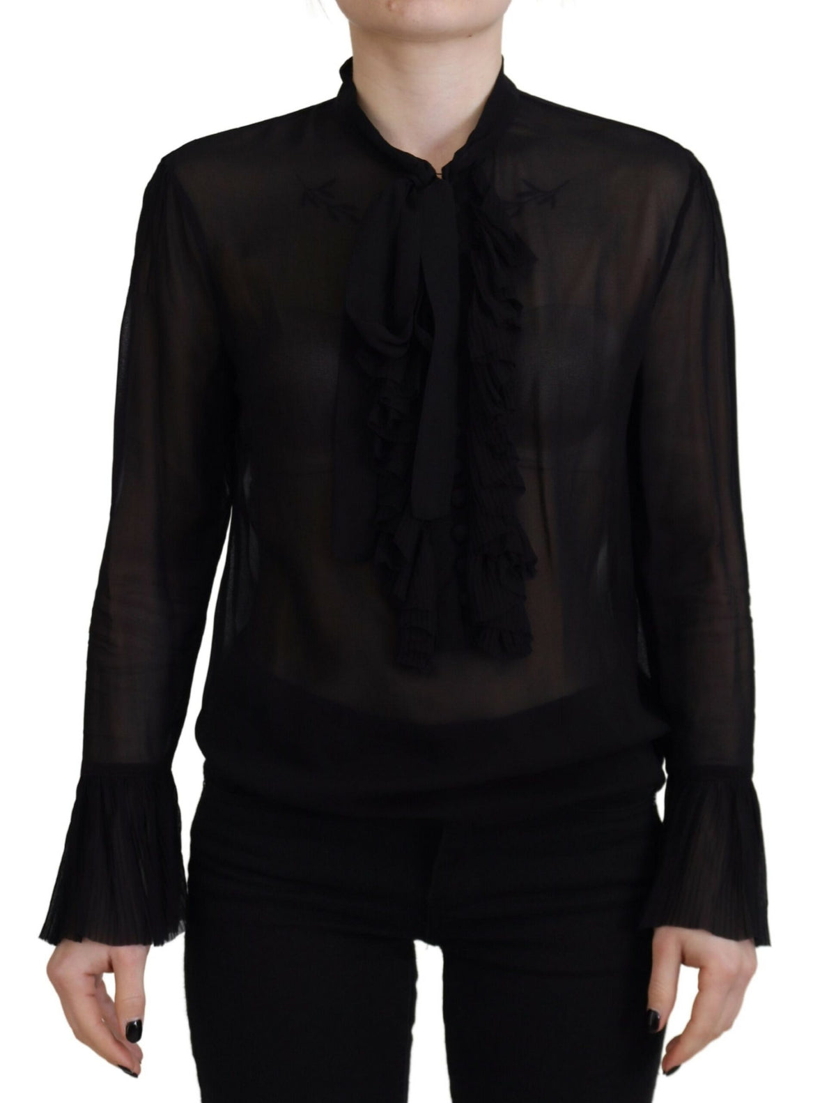 Dsquared² Top Long Sleeve Femme en Viscose Noir