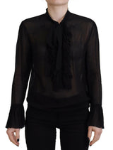 Dsquared² Top Long Sleeve Femme en Viscose Noir