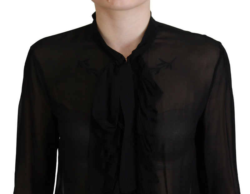 Dsquared² Black Viscose Long Sleeve Top for Women