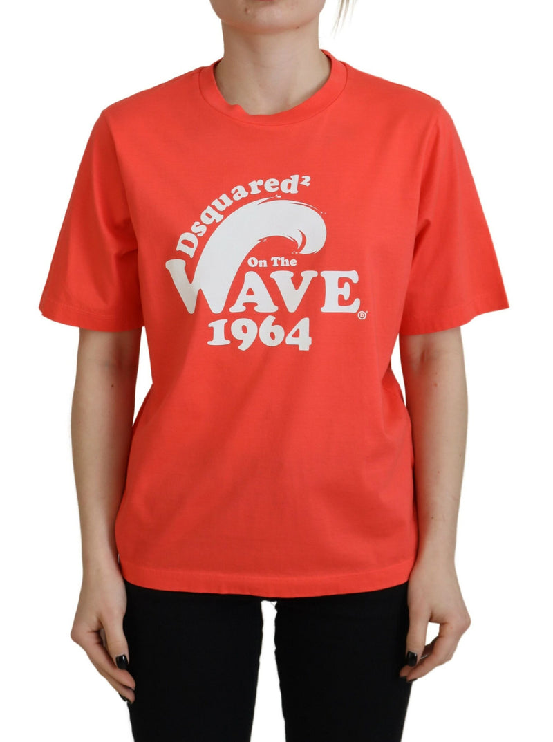 Dsquared² T-shirt en coton orange avec logo