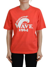 Dsquared² T-shirt en coton orange avec logo