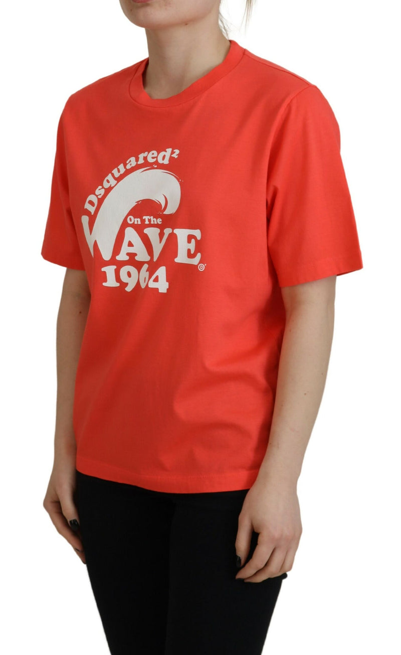 Dsquared² T-shirt en coton orange avec logo
