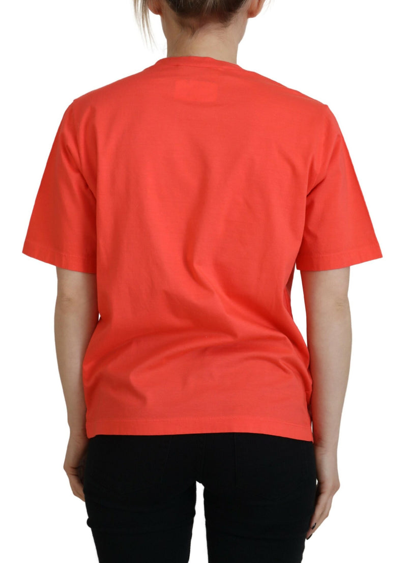Dsquared² T-shirt en coton orange avec logo