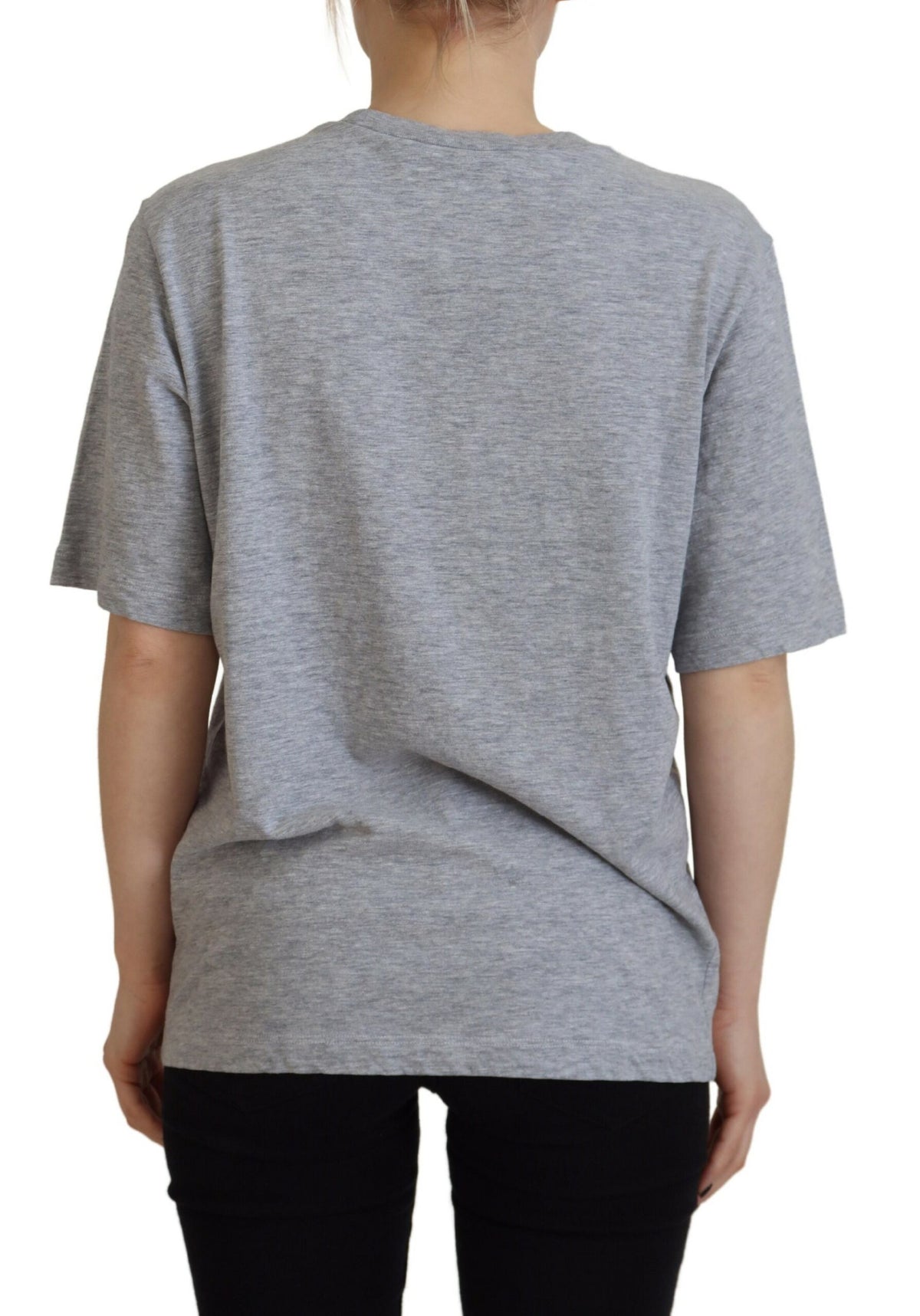 Dsquared² Gray Logo Cotton Crewneck Short Sleeve T-shirt