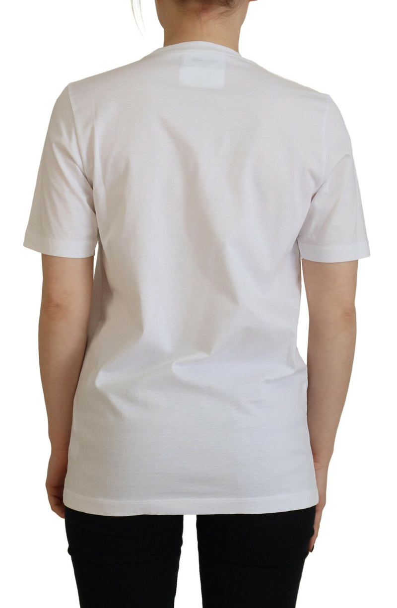 Dsquared² White Logo Patch Crewneck Short Sleeve Tee