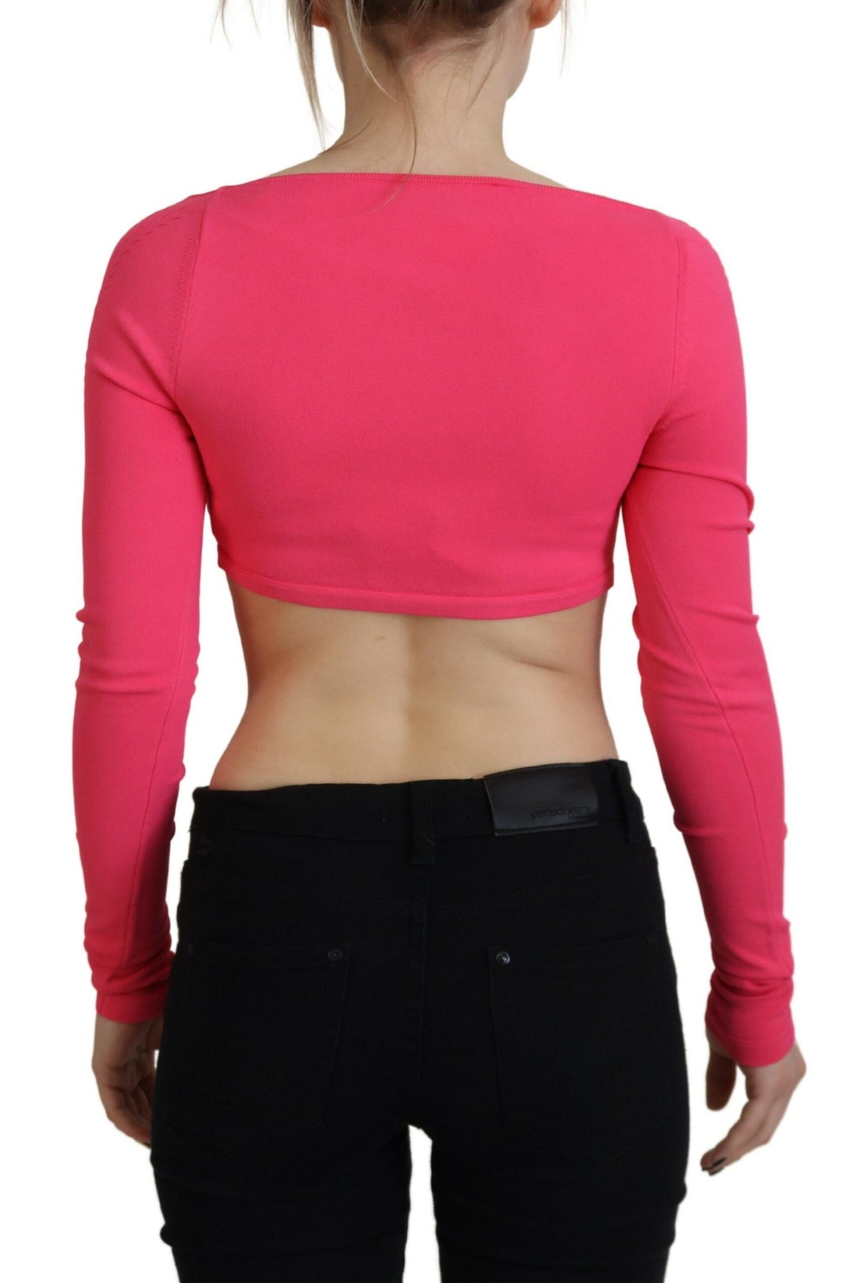 Dsquared² Top Rose en Viscose à Manches Longues